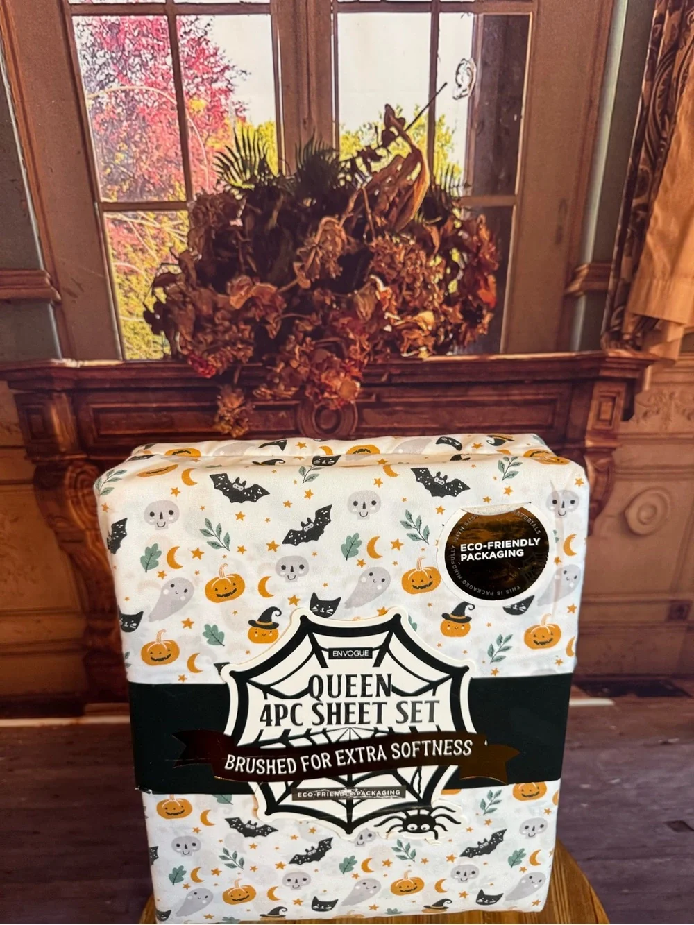 Envogue Queen 4-Piece Sheet Set NWT Halloween Summerween Soft